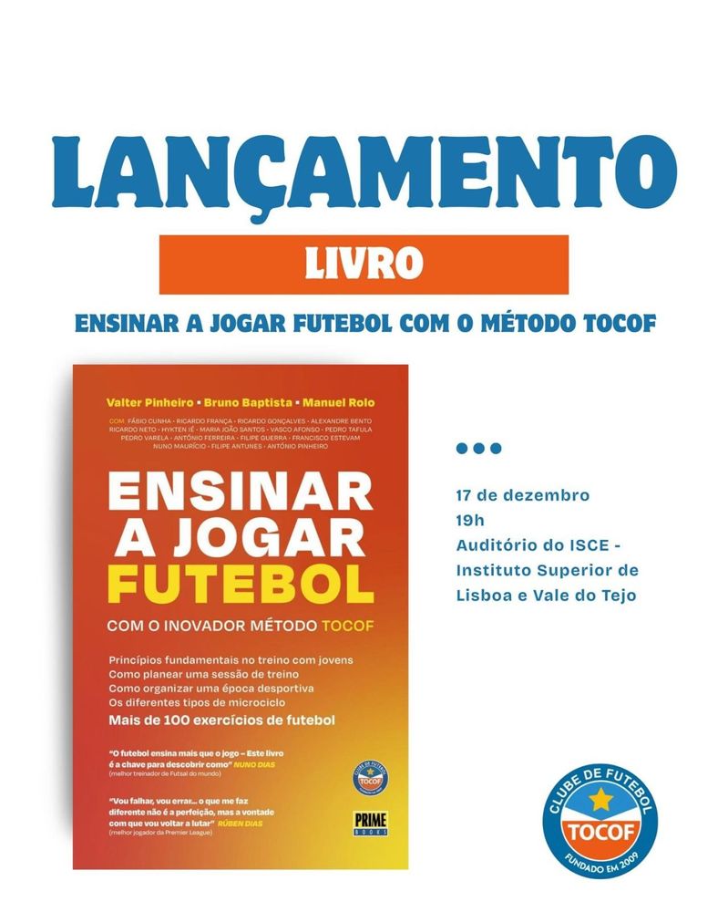 Lançamento do Livro “Ensinar a Jogar Futebol”