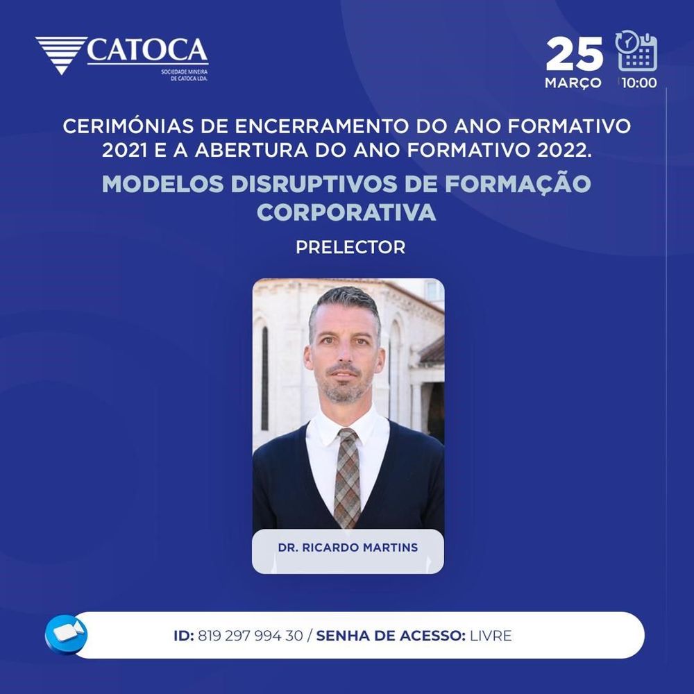 ISCE participa nas Cerimónias de Encerramento do Ano formativo 2021 e a abertura do ano formativo 2022 da CATOCA