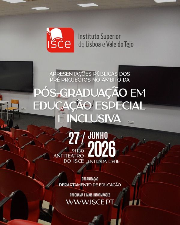 Apresentações públicas dos Pré-projectos desenvolvidos no âmbito da Pós Graduação em Educação Especial e Inclusiva