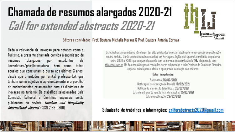 Chamada de Resumos Alargados 2020-2021 Foto 1