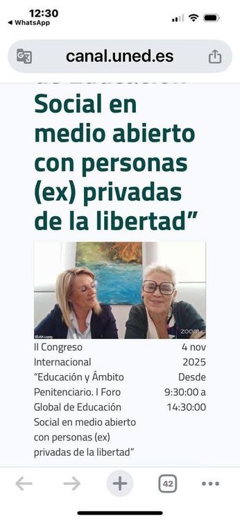 ISCE participa no II Congreso Internacional "Educación y Ámbito Penitenciario" e no I Foro Global de Educación Social Foto 1